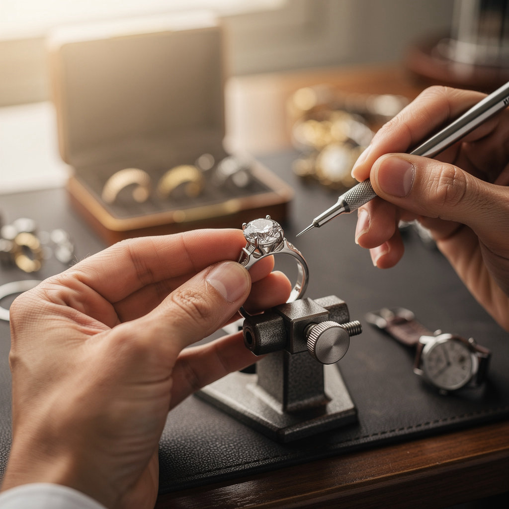 Cecilia's Fine Jewelry expert jeweler providing detailed watch repair and custom design services in San Diego